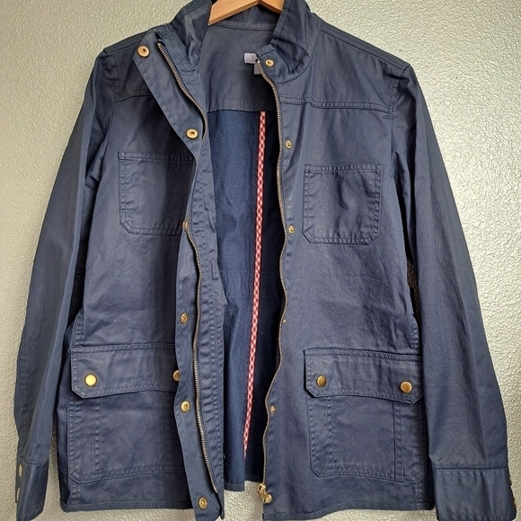 Laura Scott Royal Blue Utility Coat Size L - Picture 2 of 5